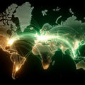 Global Data Network Mural Wallpaper — Modern Tech Illustration Mural Wallpaper - room preview 04