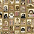 Academic Animal Portrait Mural Wallpaper — Dark Academia Aesthetic Mural Wallpaper - room preview 04