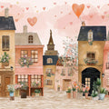 European Village Street Mural Wallpaper — Romantic Floral Scene Mural Wallpaper - room preview 04