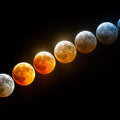 Lunar Eclipse Spectrum Mural Wallpaper — Modern Celestial Art Mural Wallpaper - room preview 04