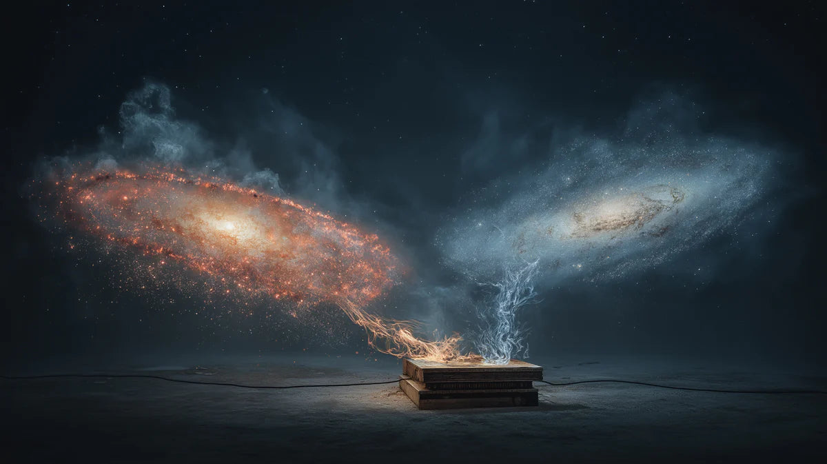 Celestial Duality Mural Wallpaper — Cosmic Space Fantasy Decor Mural Wallpaper - room preview 04