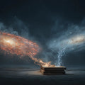 Celestial Duality Mural Wallpaper — Cosmic Space Fantasy Decor Mural Wallpaper - room preview 04