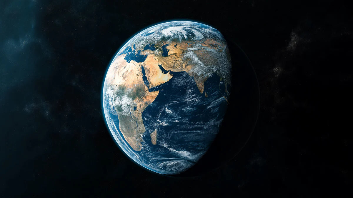 Earth From Space Mural Wallpaper — Global Day Night View Mural Wallpaper - room preview 04