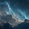 Cosmic Nebula Clouds Mural Wallpaper — Dramatic Celestial View Mural Wallpaper - room preview 04