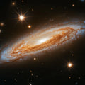 Edge-On Spiral Galaxy Mural Wallpaper — Cosmic Starlight Design Mural Wallpaper - room preview 04