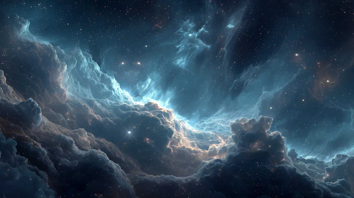 Cosmic Nebula Valley Mural Wallpaper — Deep Space Wall Art Mural Wallpaper - room preview 04