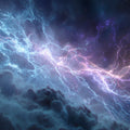 Cosmic Lightning Nebula Mural Wallpaper — Electric Space Clouds Mural Wallpaper - room preview 04