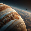 Gas Giant Planet Mural Wallpaper — Cinematic Deep Space View Mural Wallpaper - room preview 04