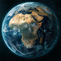 Full Earth View Mural Wallpaper — Celestial Satellite Globe Design Mural Wallpaper - room preview 04