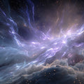 Cosmic Violet Nebula Mural Wallpaper — Dreamy Deep Space Design Mural Wallpaper - room preview 04