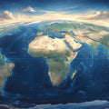 Orbital View Earth Mural Wallpaper —Cinematic Global Perspective Mural Wallpaper - room preview 04