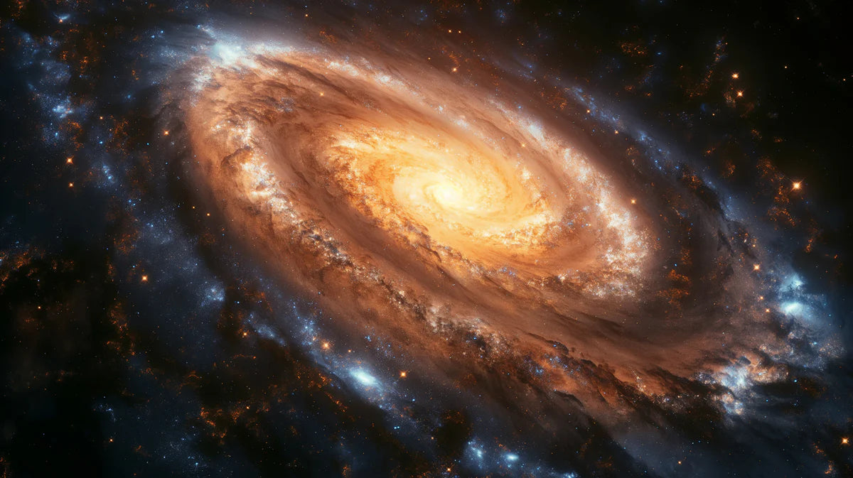 Galactic Spiral Core Mural Wallpaper — Deep Space Celestial Art Mural Wallpaper - room preview 04