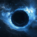Cosmic Event Horizon Mural Wallpaper — Deep Space Blue Mural Wallpaper - room preview 04