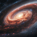 Cosmic Dust Spiral Mural Wallpaper — Dramatic Galaxy Wall Art Mural Wallpaper - room preview 04