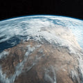 Low Orbit Earth View Mural Wallpaper —Cinematic Space Horizon Mural Wallpaper - room preview 04