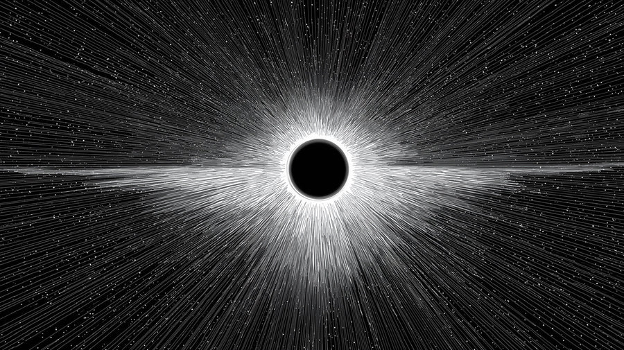 Stellar Black Hole Wandtapete – Kosmische Kunst Wandtapete mit hohem Kontrast printable artwork