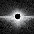 Stellar Black Hole Mural Wallpaper — High Contrast Cosmic Art Mural Wallpaper - room preview 04