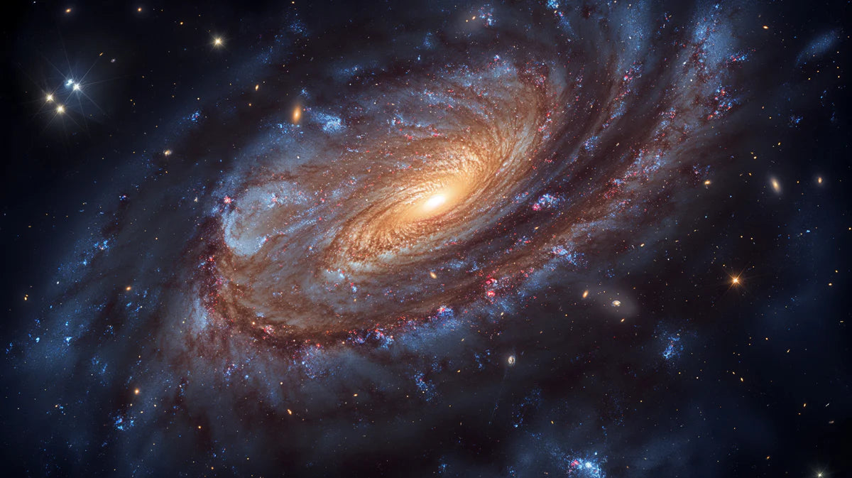 Spiral Galaxy Cosmic Mural Wallpaper — Deep Space Nebula Design Mural Wallpaper - room preview 04