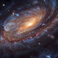 Spiral Galaxy Cosmic Mural Wallpaper — Deep Space Nebula Design Mural Wallpaper - room preview 04
