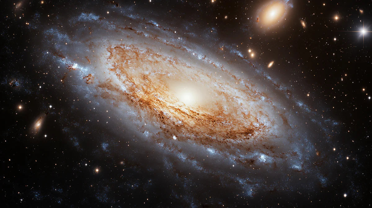 Barred Spiral Galaxy Mural Wallpaper — Cosmic Deep Space Art Mural Wallpaper - room preview 04