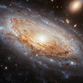 Barred Spiral Galaxy Mural Wallpaper — Cosmic Deep Space Art Mural Wallpaper - room preview 04