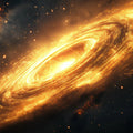 Golden Galactic Nebula Mural Wallpaper — Cosmic Grandeur Mural Wallpaper - room preview 04