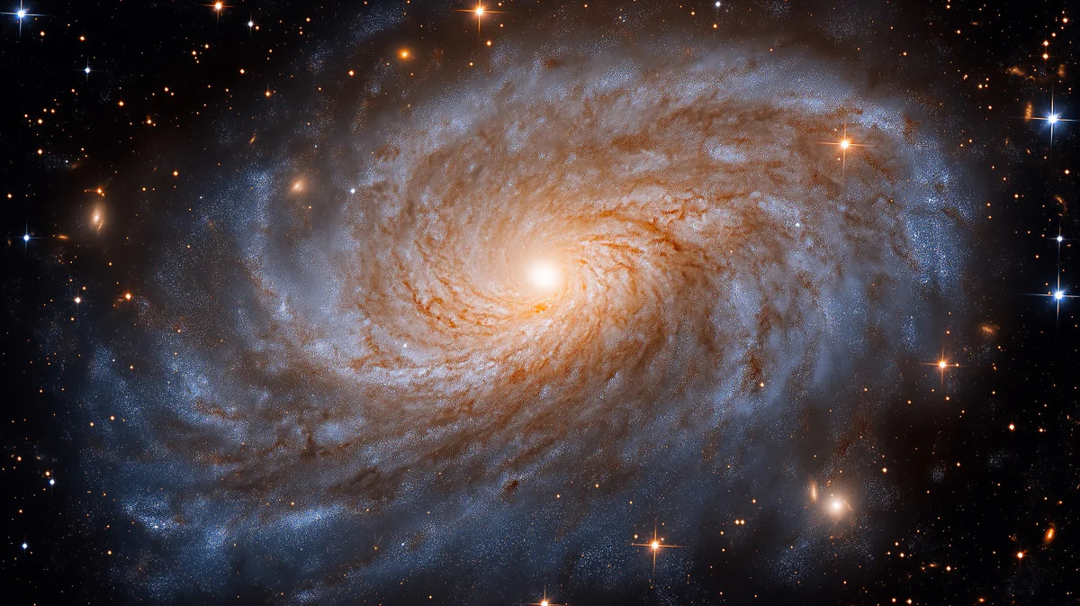 Spiral Galaxy Nebula Mural Wallpaper — Cosmic Swirl Feature Wall Mural Wallpaper - room preview 04