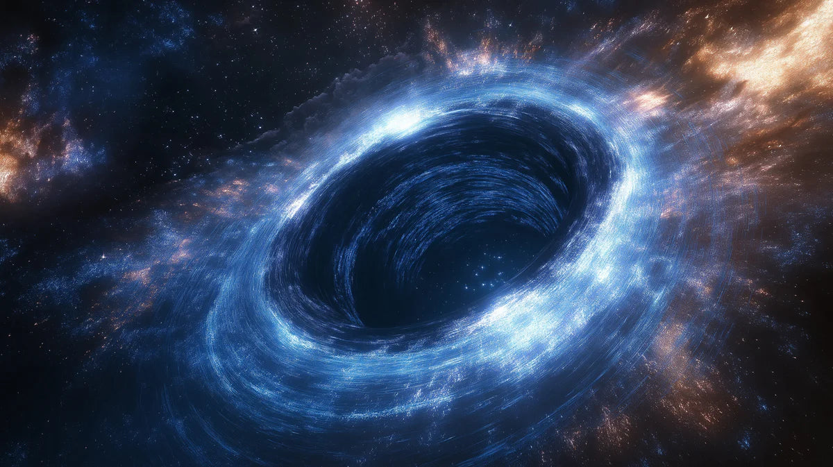 Cosmic Accretion Disk Mural Wallpaper — Deep Space Vortex Mural Mural Wallpaper - room preview 04