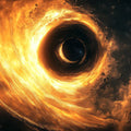 Cosmic Black Hole Vortex Mural Wallpaper — Deep Space Energy Mural Wallpaper - room preview 04