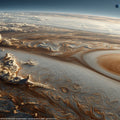 Gas Giant Planetary Vortex Mural Wallpaper — Cosmic Space Wall Art Mural Wallpaper - room preview 04