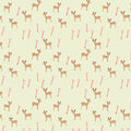 Minimalist Reindeer and Candy Cane Mural Wallpaper - room preview 04