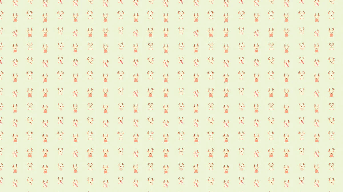 Micro Reindeer and Candy Cane Mural Wallpaper — Whimsical Holiday Mural Wallpaper - room preview 04