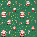 Jolly Santa and Candy Cane Pattern Mural Wallpaper - room preview 04