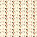 Reindeer and Candy Cane Grid Mural Wallpaper — Whimsical Holiday Mural Wallpaper - room preview 04
