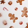 Watercolor Gingerbread and Candy Holiday Mural Wallpaper - room preview 04
