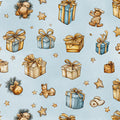Vintage Toy and Gift Mural Wallpaper —Nostalgic Holiday Art Mural Wallpaper - room preview 04