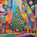 Festive Mosaic Abstract Mural Wallpaper — Colorful Geometric Tableau Mural Wallpaper - room preview 04