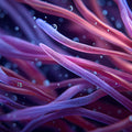 Bioluminescent Anemone Mural Wallpaper — Abstract Deep Sea Flow Mural Wallpaper - room preview 04