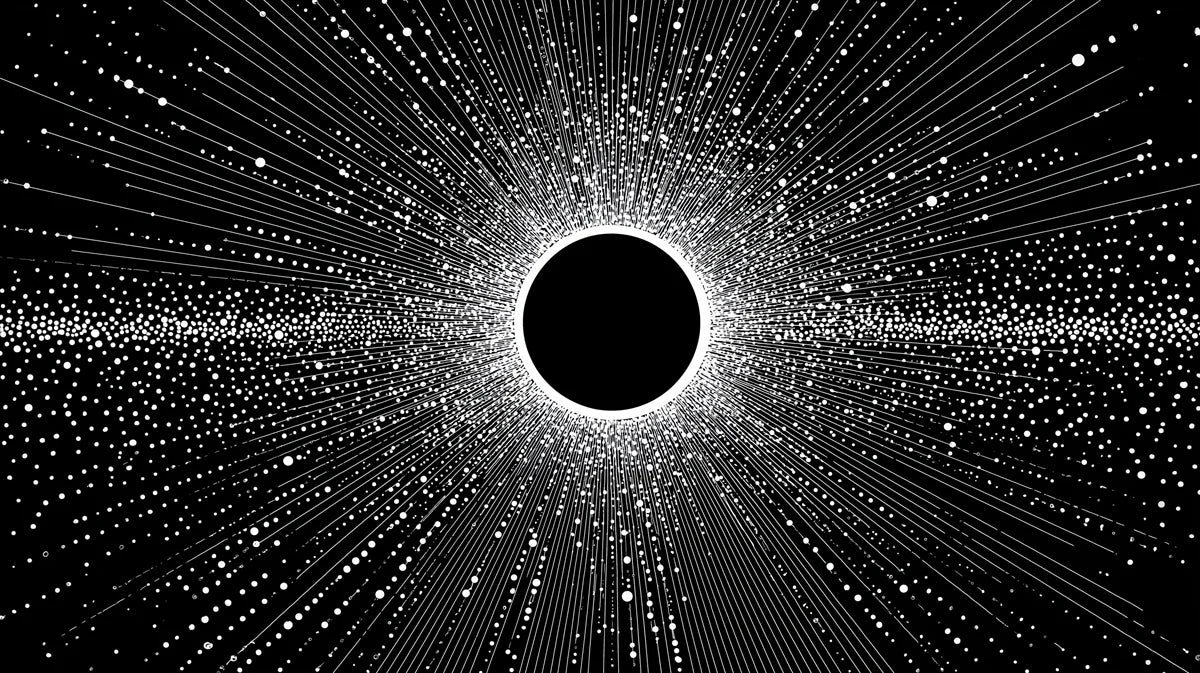 Radial Light Burst Mural Wallpaper — High-Contrast Geometric Abstract Mural Wallpaper - room preview 04