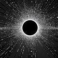 Radial Light Burst Mural Wallpaper — High-Contrast Geometric Abstract Mural Wallpaper - room preview 04