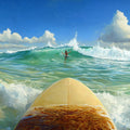 Surfer’s Perspective Ocean Mural Wallpaper — Vibrant Beach Scene Mural Wallpaper - room preview 04