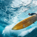 Submerged Surfer Mural Wallpaper — Dynamic Ocean Wave Mural Wallpaper - room preview 04
