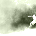 Soccer Silhouette Mural Wallpaper — Abstract Sage Motion Mural Wallpaper - room preview 04