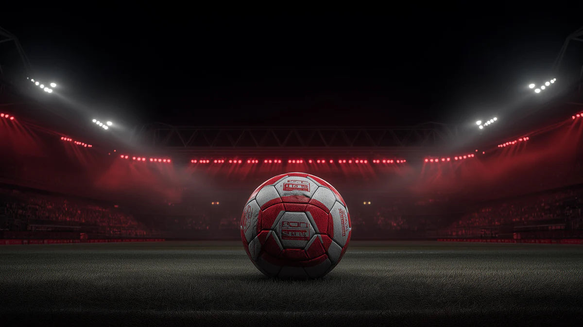 Soccer Ball Spotlight Mural Wallpaper — Dark Stadium Drama Mural Wallpaper - room preview 04