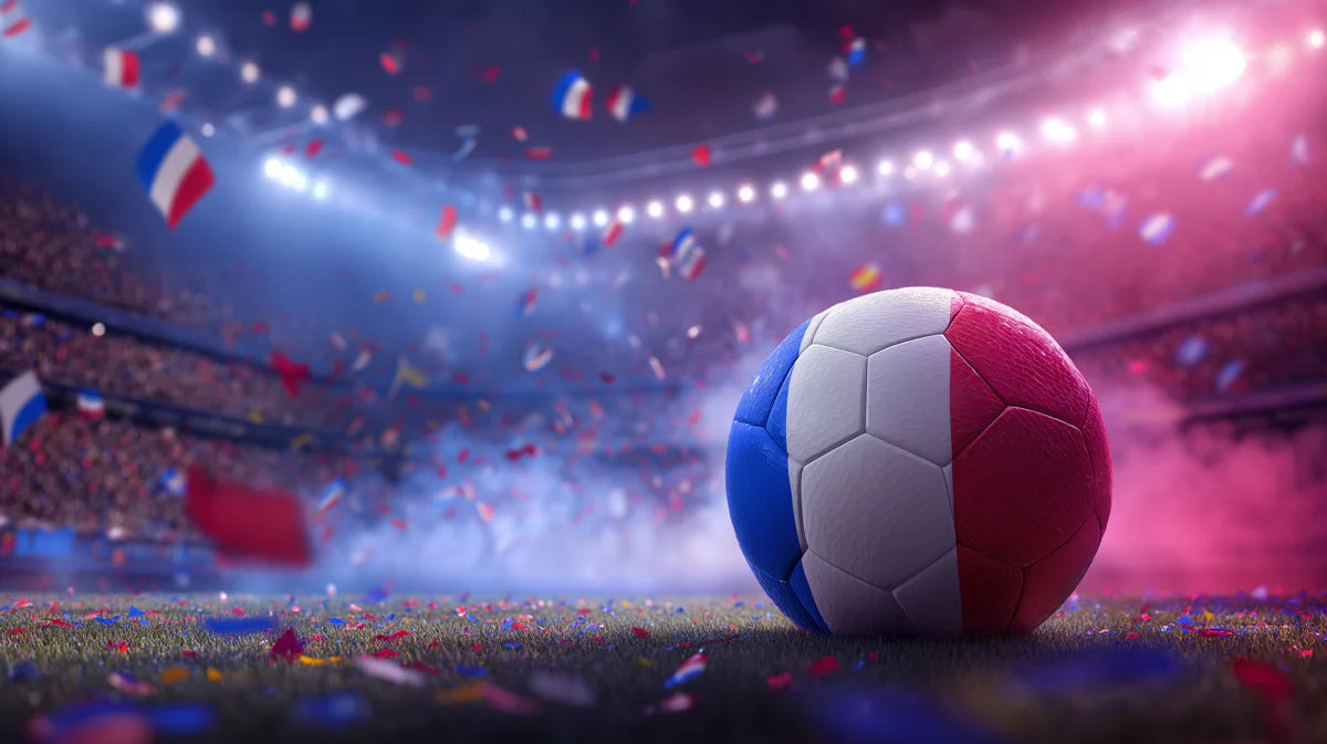 Tricolore Victory Soccer Mural Wallpaper —Stadium Action Design Mural Wallpaper - room preview 04