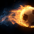 Fiery Soccer Ball Mural Wallpaper — High-Speed Sports Wall Art Mural Wallpaper - room preview 04