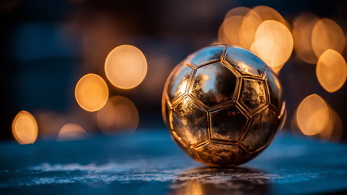 Golden Soccer Ball Bokeh Mural Wallpaper — Cinematic Sport Design Mural Wallpaper - room preview 04