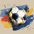 Soccer Ball Sketch Mural Wallpaper — Artistic Sport Wall Decor Mural Wallpaper - room preview 04