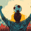 Triumphant Stadium Celebration Mural Wallpaper —Retro Graphic Style Mural Wallpaper - room preview 04