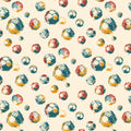Vintage Soccer Ball Pattern Mural Wallpaper —Retro Sport Design Mural Wallpaper - room preview 04
